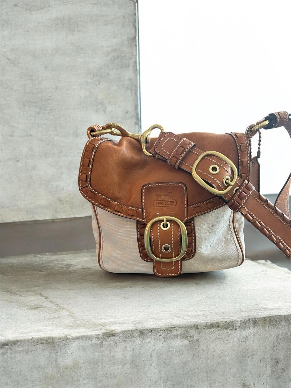 Coach Bleecker Signature crossbody purse